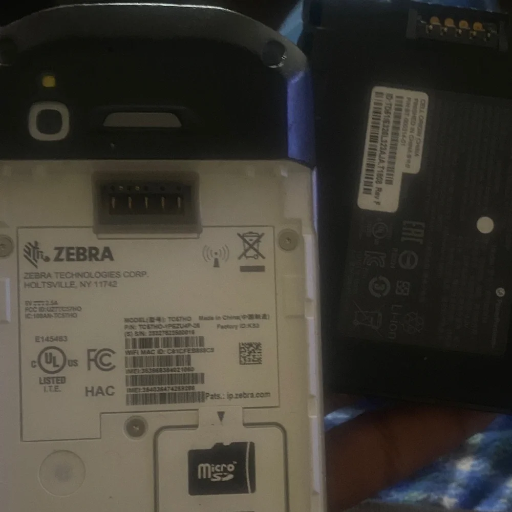 Zebra Gray Smartphone inventory scanner